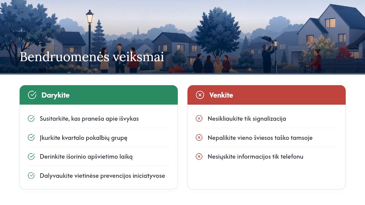 Bendruomenės saugumo iniciatyvos ir bendradarbiavimas su kaimynais — overview diagram