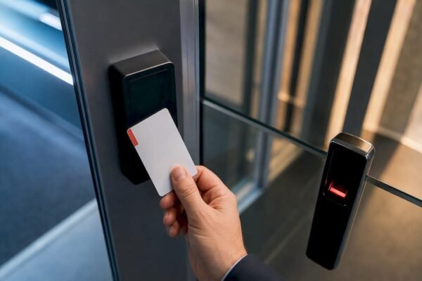 Kortelėmis ir biometrinėmis priemonėmis kontroliuojama prieigos zona